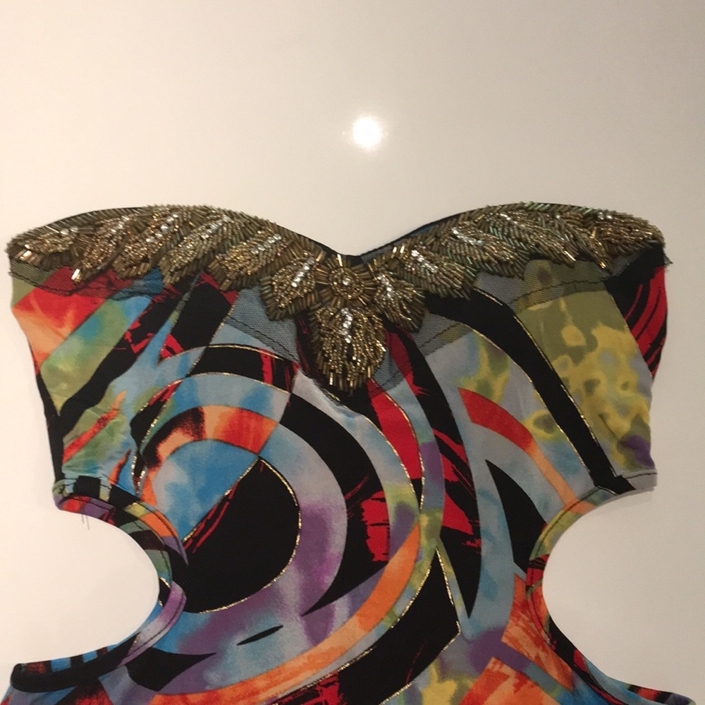 Trac Multicolored Mini Dress Size S - Picture 3 of 5